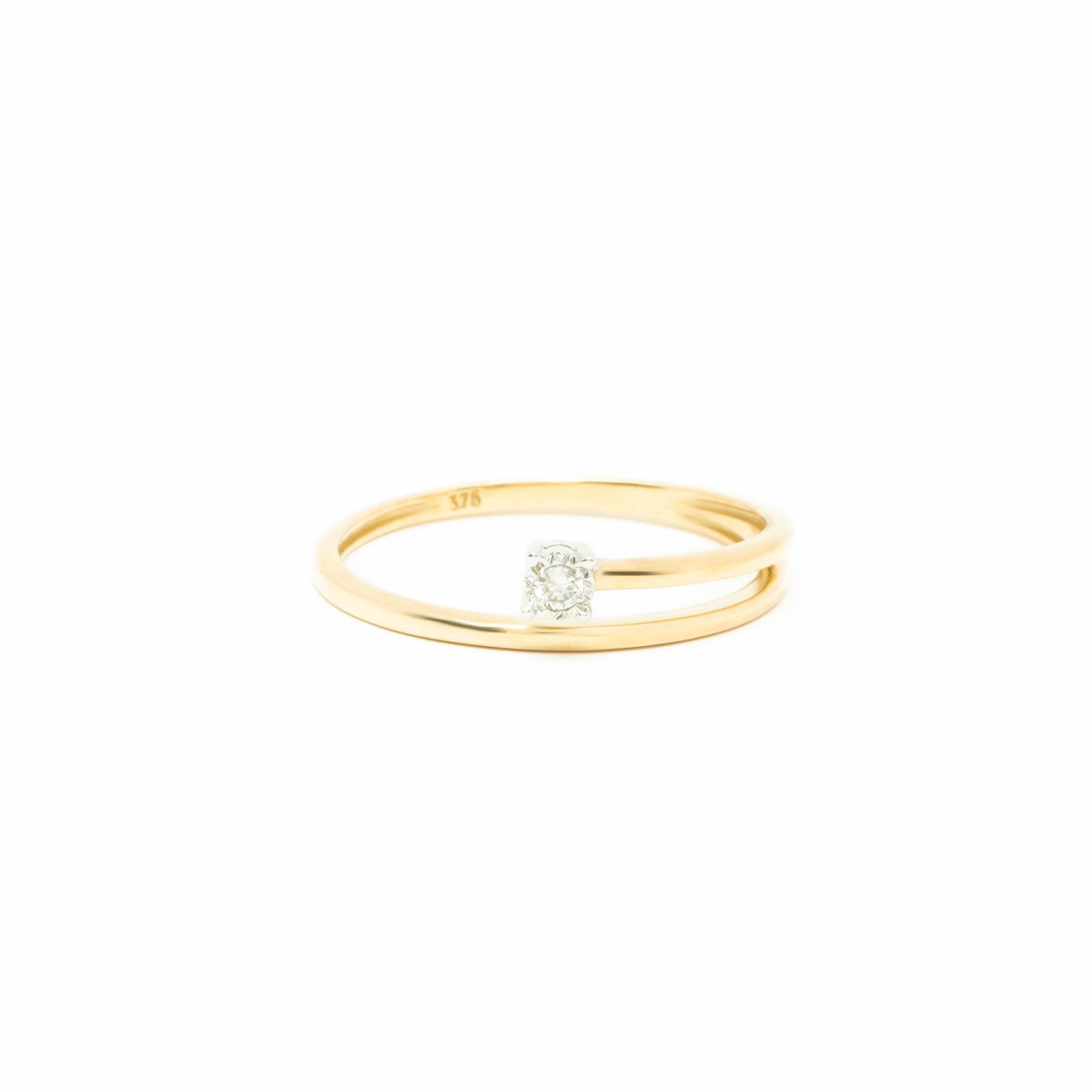 Bague Ligne Or jaune et diamants